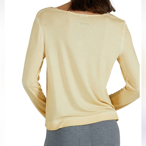 NWT ATM Anthony Thomas Melillo Lunar Wash Long Sleeve T-Shirt in Chamois L - Picture 4 of 6